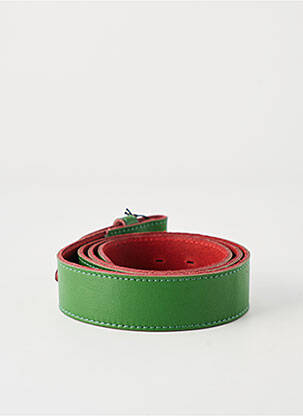 Ceinture fermeture pointe poinçonnée vert YOLETE femme