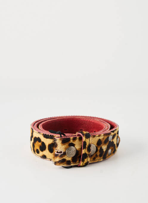 Ceinture imprimé animal beige YOLETE femme