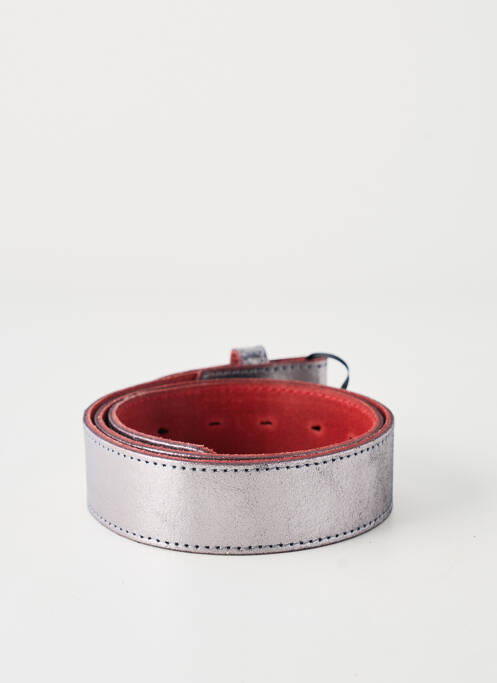 Ceinture effet matière satinée argent YOLETE femme