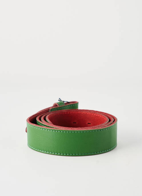Ceinture fermeture pointe poinçonnée vert YOLETE femme