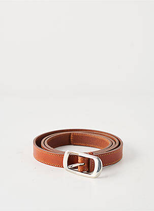 Ceinture tissage simili-cuir marron ETERN'ELLE femme