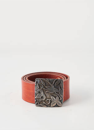 Ceinture tissage simili-cuir marron ETERN'ELLE femme