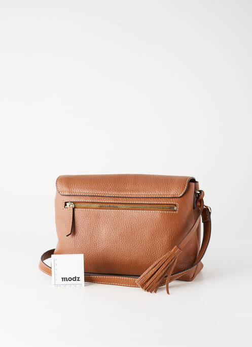 Sac multipoches forme rectangulaire marron DEVERNOIS femme