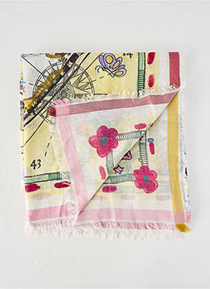 Foulard tissage popeline blanc STORIATIPIC femme