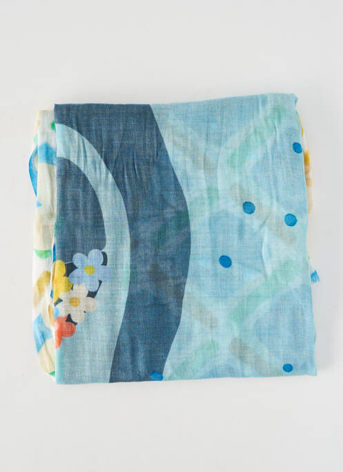 Foulard tissage popeline bleu STORIATIPIC femme