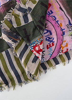 Foulard légère et transparente vert STORIATIPIC femme