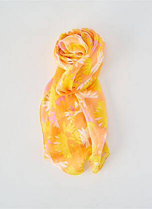 Foulard coutures renforcées orange LA FABRIQUE D'ÉCHARPE femme