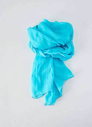 Foulard effet matière satinée bleu MALFROY femme