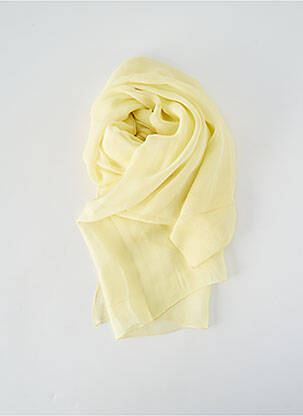 Foulard effet matière satinée jaune MALFROY femme