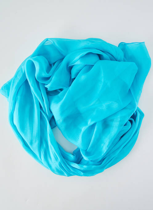 Foulard effet matière satinée bleu MALFROY femme