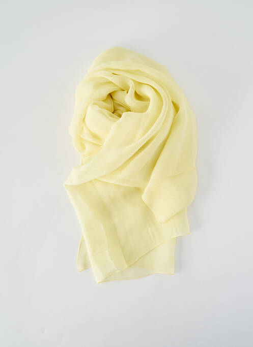 Foulard effet matière satinée jaune MALFROY femme
