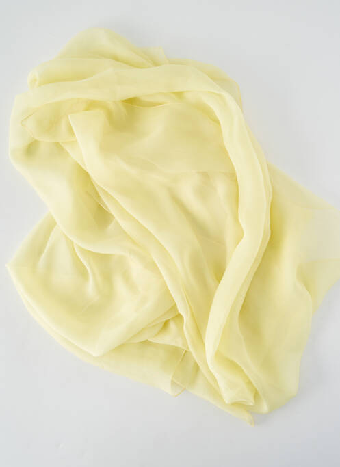 Foulard effet matière satinée jaune MALFROY femme