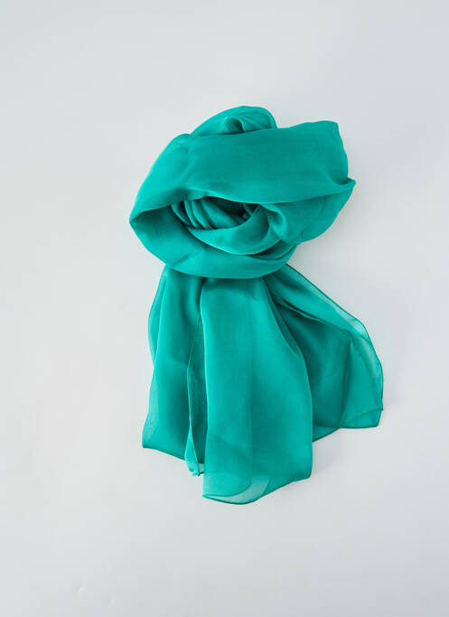 Foulard effet matière satinée vert LA FABRIQUE D'ÉCHARPE femme