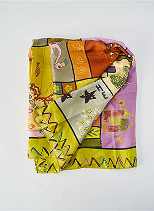 Foulard effet matière satinée vert STORIATIPIC femme