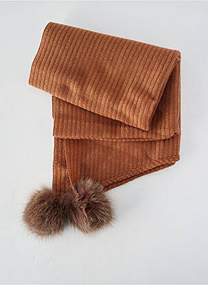 Echarpe stretch marron LEA CLEMENT femme