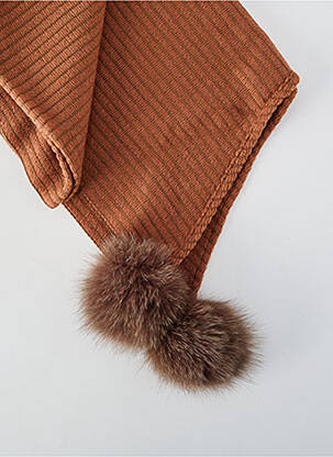 Echarpe stretch marron LEA CLEMENT femme