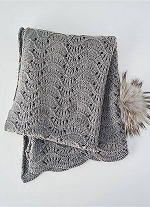 Echarpe stretch gris LEA CLEMENT femme