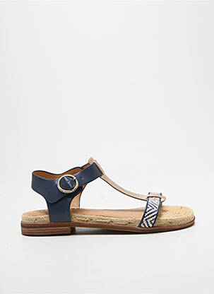 Sandales/nu pieds chiquet talon plat jusqu'à 3cm bleu ARMISTICE femme