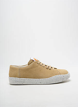 Baskets bout rond talon plat jusqu'à 3cm beige CAMPER femme