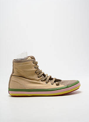 Baskets fermeture zip et lacets talon plat jusqu'à 3cm beige CAMPER femme