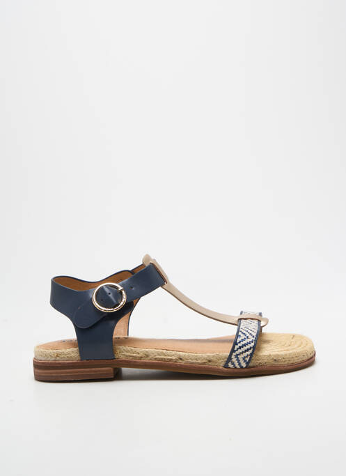 Sandales/nu pieds chiquet talon plat jusqu'à 3cm bleu ARMISTICE femme