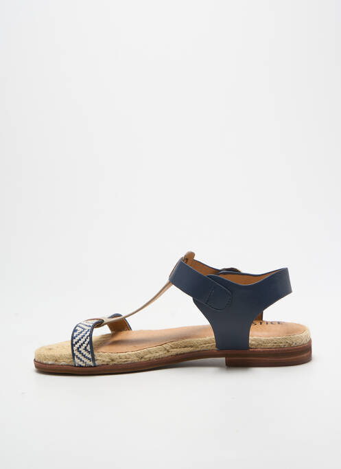 Sandales/nu pieds chiquet talon plat jusqu'à 3cm bleu ARMISTICE femme