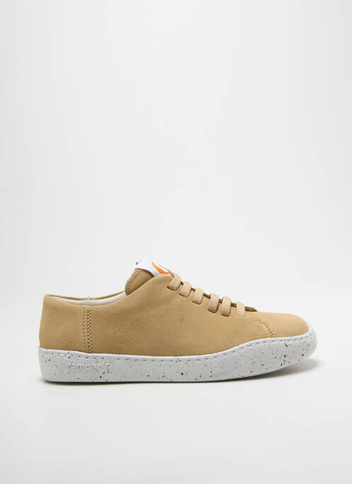 Baskets bout rond talon plat jusqu'à 3cm beige CAMPER femme