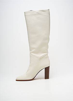 Bottes bout pointu talon de 7 à 9cm blanc BA&SH femme