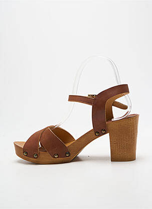Sandales/nu pieds talon bottier talon de 7 à 9cm marron VIRGINIE DARLING femme
