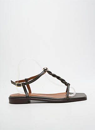 Sandales/nu pieds chiquet talon plat jusqu'à 3cm vert BILLIBI femme