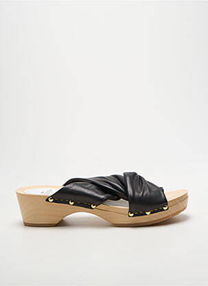Mules/sabots semi compensé talon de 4 à 6cm noir YOUYOU femme