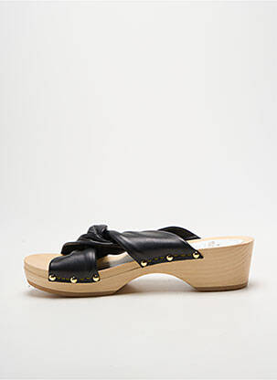 Mules/sabots semi compensé talon de 4 à 6cm noir YOUYOU femme