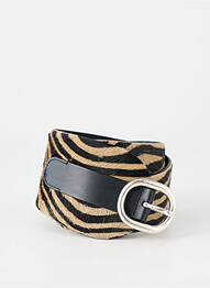 Ceinture imprimé animal noir SEVENTY femme