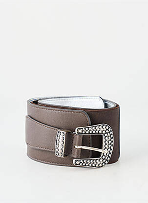 Ceinture effet matière satinée marron 8PM femme
