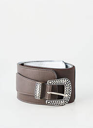 Ceinture effet matière satinée marron 8PM femme