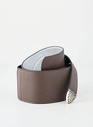Ceinture effet matière satinée marron 8PM femme