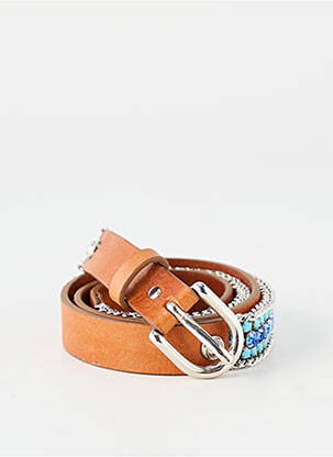 Ceinture tissage simili-cuir marron NANNI femme