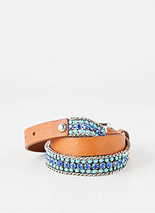 Ceinture tissage simili-cuir marron NANNI femme