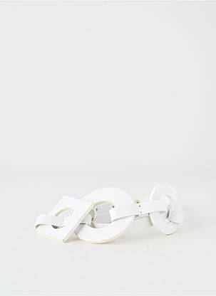 Ceinture tissage simili-cuir blanc LIVIANA CONTI femme