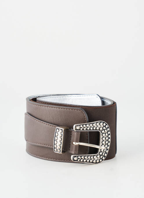 Ceinture effet matière satinée marron 8PM femme