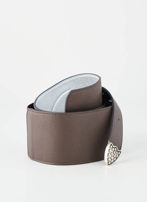Ceinture effet matière satinée marron 8PM femme