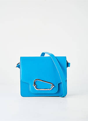 Sac cuir lisse forme rectangulaire bleu LIVIANA CONTI femme