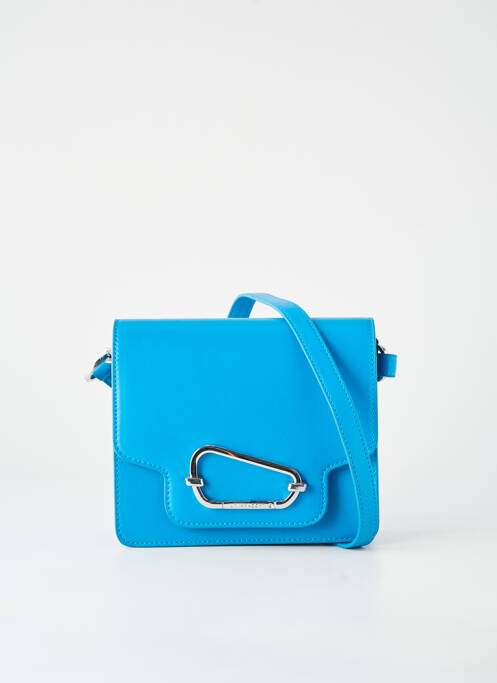 Sac cuir lisse forme rectangulaire bleu LIVIANA CONTI femme