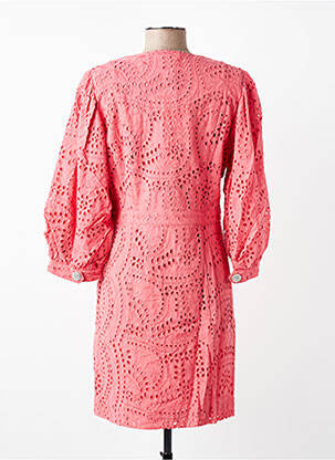Robe courte manches 3/4 manches 3/4 rose TARA JARMON femme