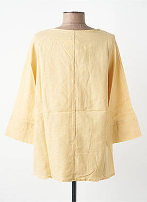 Tunique manches longues tissage crêpe jaune CLP femme