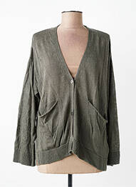 Gilet manches longues stretch vert MAEVY femme