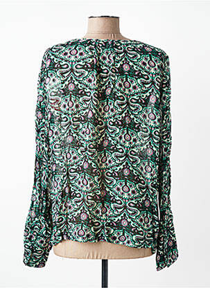 Blouse imprimé fantaisie manches longues vert BA&SH femme
