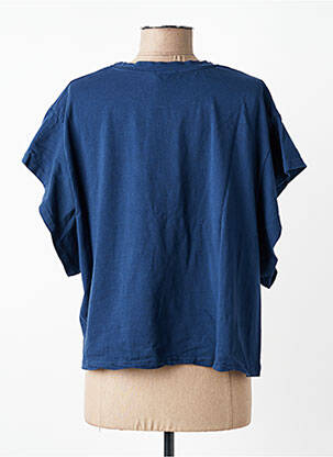 T-shirt stretch manches courtes bleu VICBEE femme