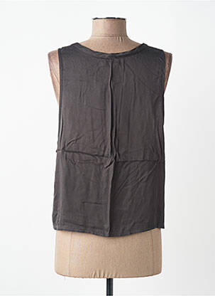 Top coupe fluide sans manche gris MAEVY femme