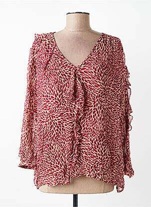 Blouse poignets boutonnés avec fente manches longues rose BA&SH femme